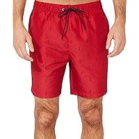 Nautica Men's Quick Dry all Over Classic Anchor Print Swim Trunk Costume a Pantaloncino