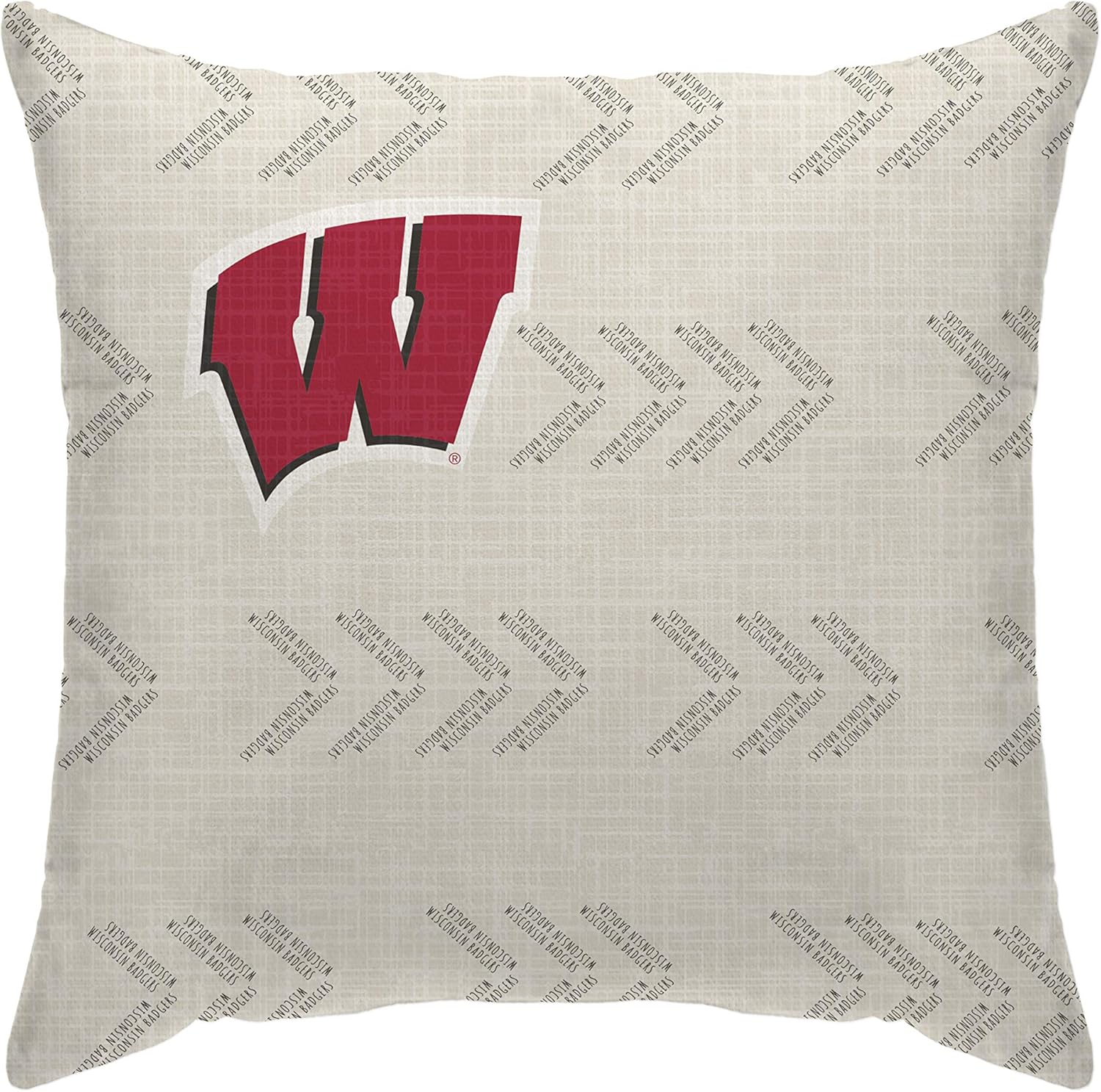 Pegasus Sports Officially Licensed NCAA Wordmark Decorative Throw Pillow, 18" x 18"
