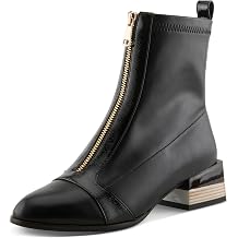Azura Ziptek Women's Ankle Boot with Front Zipper Detail