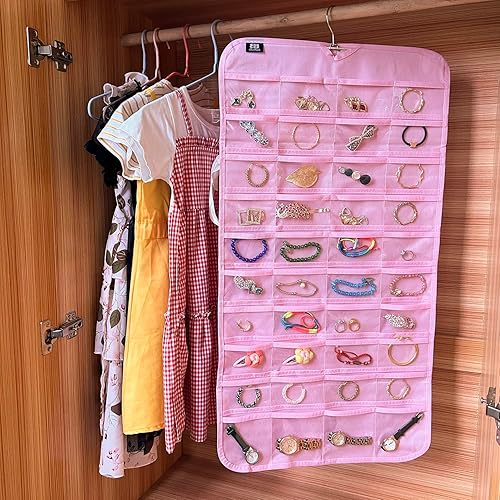 Miniatura 5 de Organizador colgante para guardar joyas y accesorios, con 80bolsillos para guardar joyas