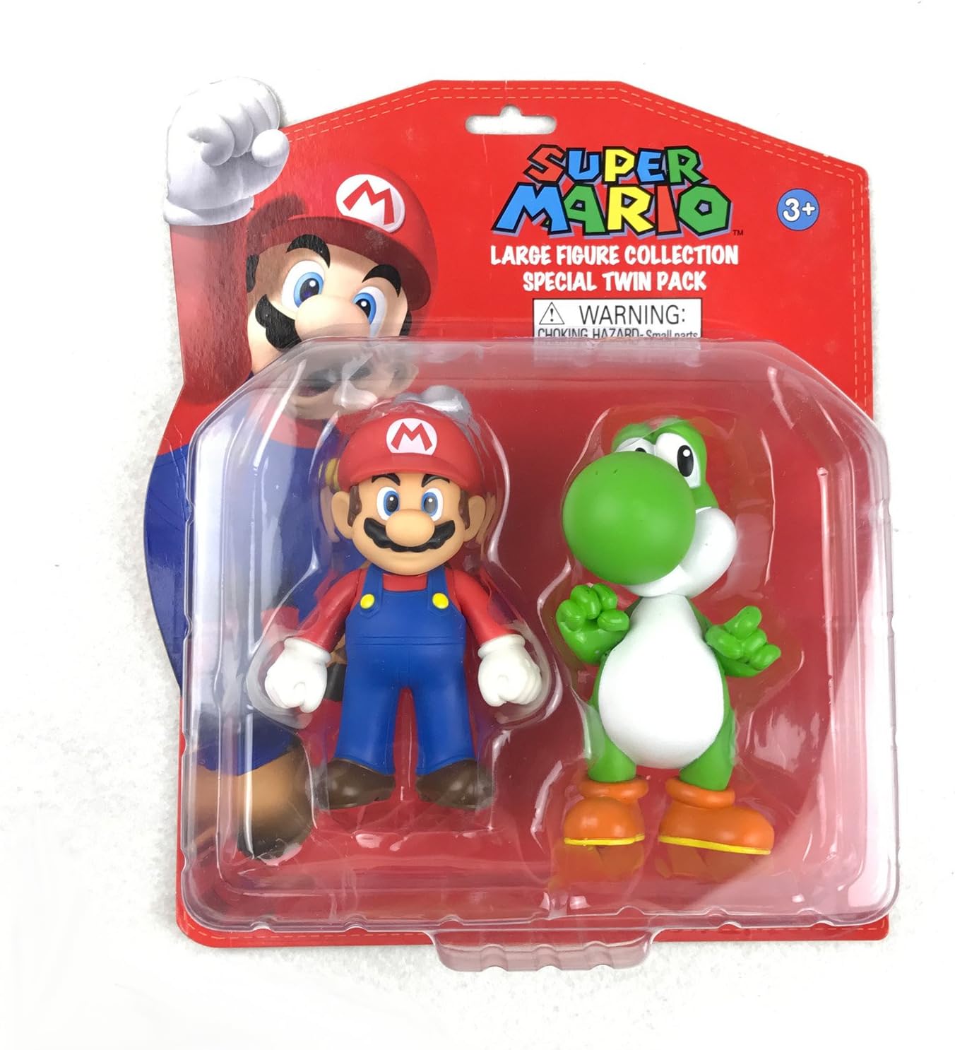 Goldie Super Mario Toy 5" Mario & Yoshi 2Pcs PVC Action Figures Twin Gift Pack