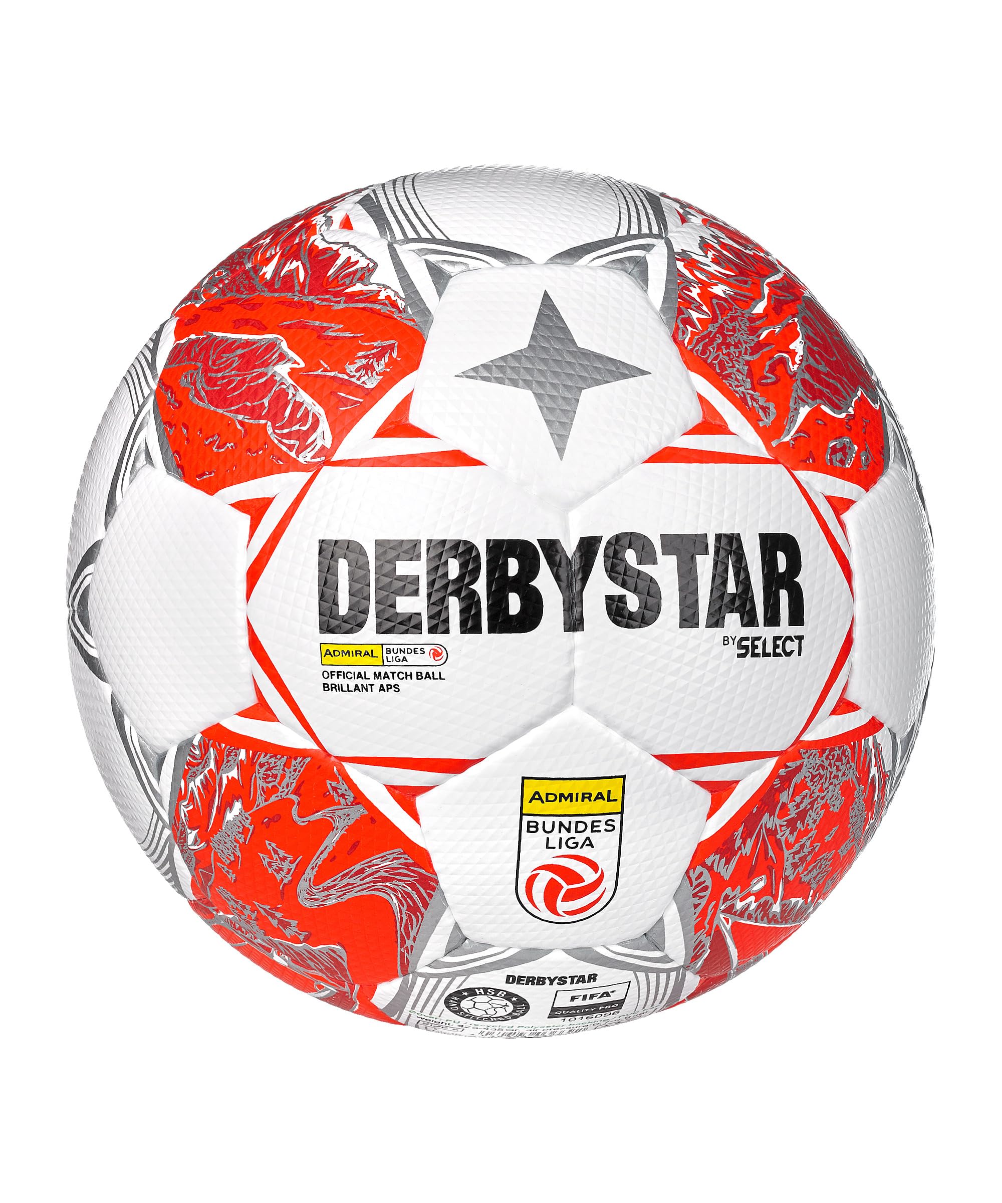 Derbystar Equipment - Piłki nożne Admiral Bundesliga Brillant APS v24 piłka do gry biało-czerwona 5
