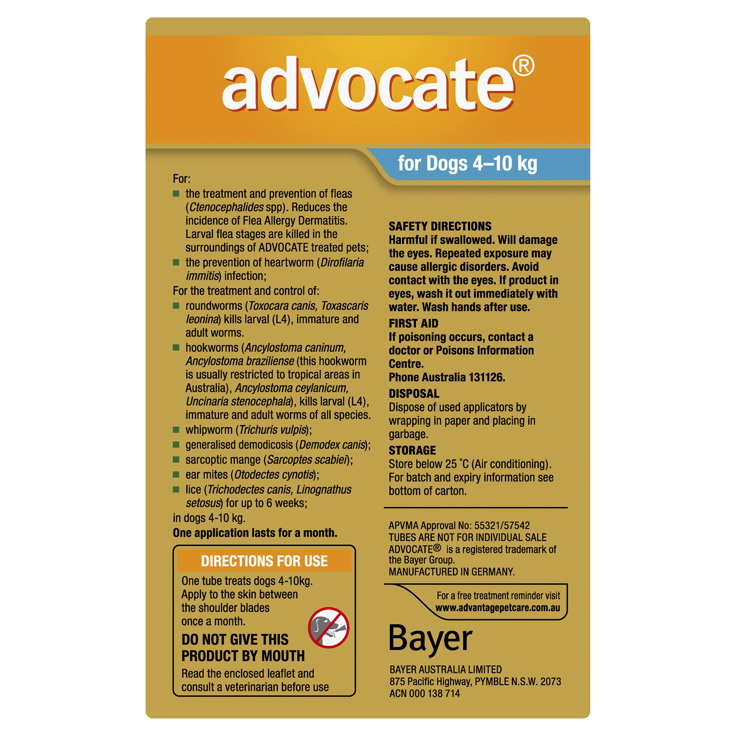 advocate dog medium