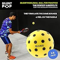 Vista 2 de WES Juego de 4 bolas de pickleball silenciosas