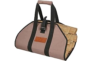 WHITEDUCK TUFF Heavy Duty Waxed Canvas Firewood Log Carrier for Fireplace