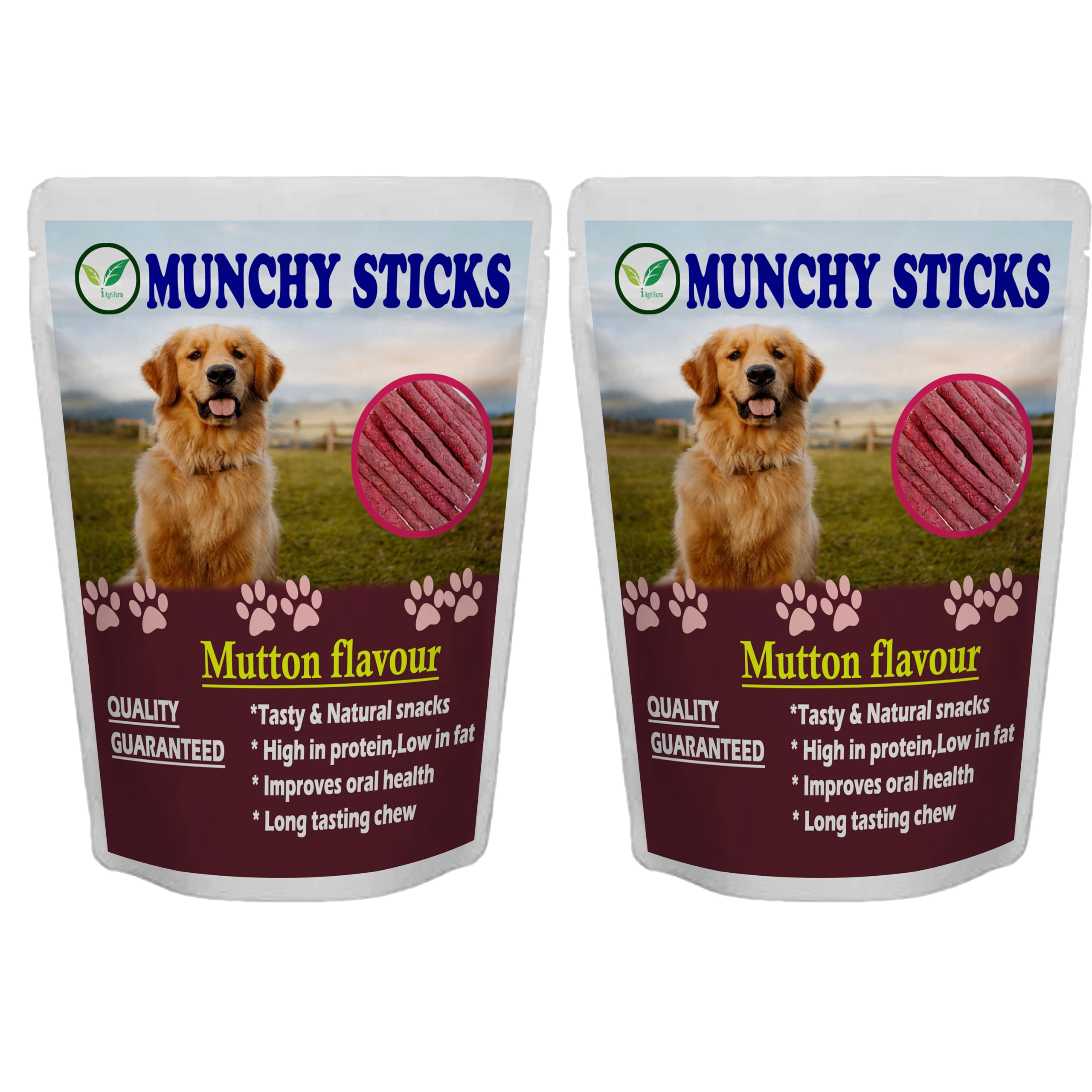 Iagrifarm Munchy Sticks, Mutton Flavour, Dog Treats - 225 g (Buy 1 Get 1 Free) - Total 450 g - Dog Chew Sticks, for Healthy Teeth and Gums/All Life Stages & All Breeds (B0C9LVM234) Amazon Price History, Amazon Price Tracker