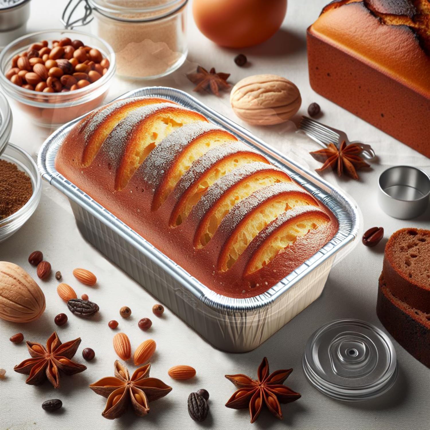 Party Essentials Alumimun Foil Containers, Disposable Cookware, Takeout TO GO Trays for Catering, Baking, Roasting Food, 1 LB Loaf Pans Only, 50-Count