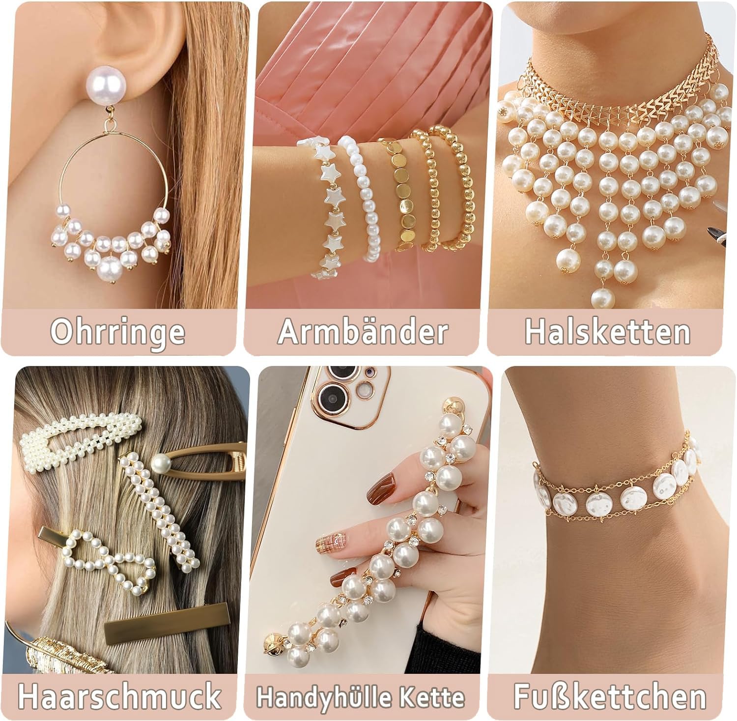 1640 stuks witte kralen voor armbanden om te rijgen voor volwassenen, voor doe-het-zelf sieraden, Kerstmis, vakantie, feest, paassieraden