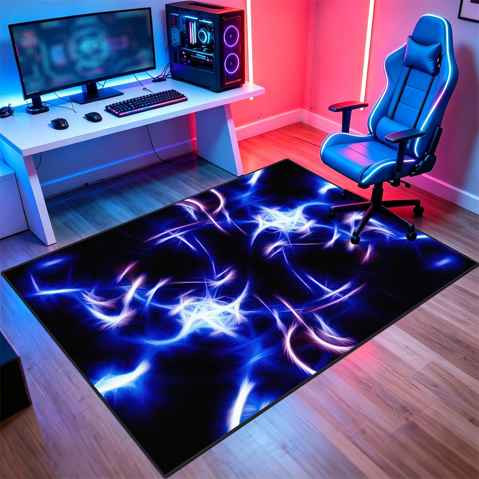 Dywan do pokoju dziecięcego do zabawy dla chłopców zmywalny duży antypoślizgowy dywan do sypialni 170 x 200 cm, dywan do salonu dla graczy dywan pokój chłopiec