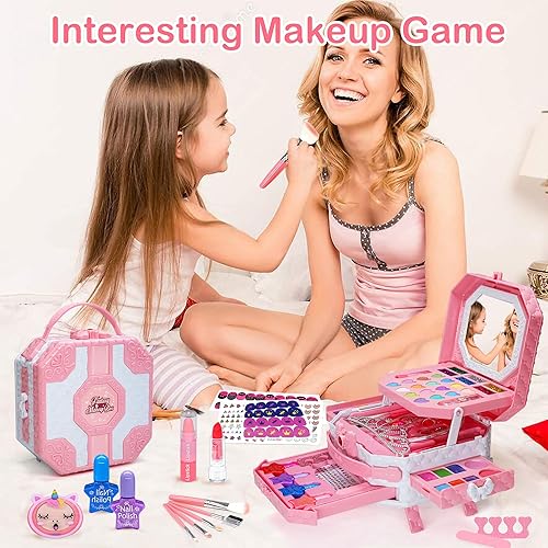 Miniatura 6 de Kit de Maquillaje para Niñas - Maquillaje Lavable No Tóxico para Niños, Juguetes de Princesa para Niñas Pequeñas, Juego de Maquillaje para Niños