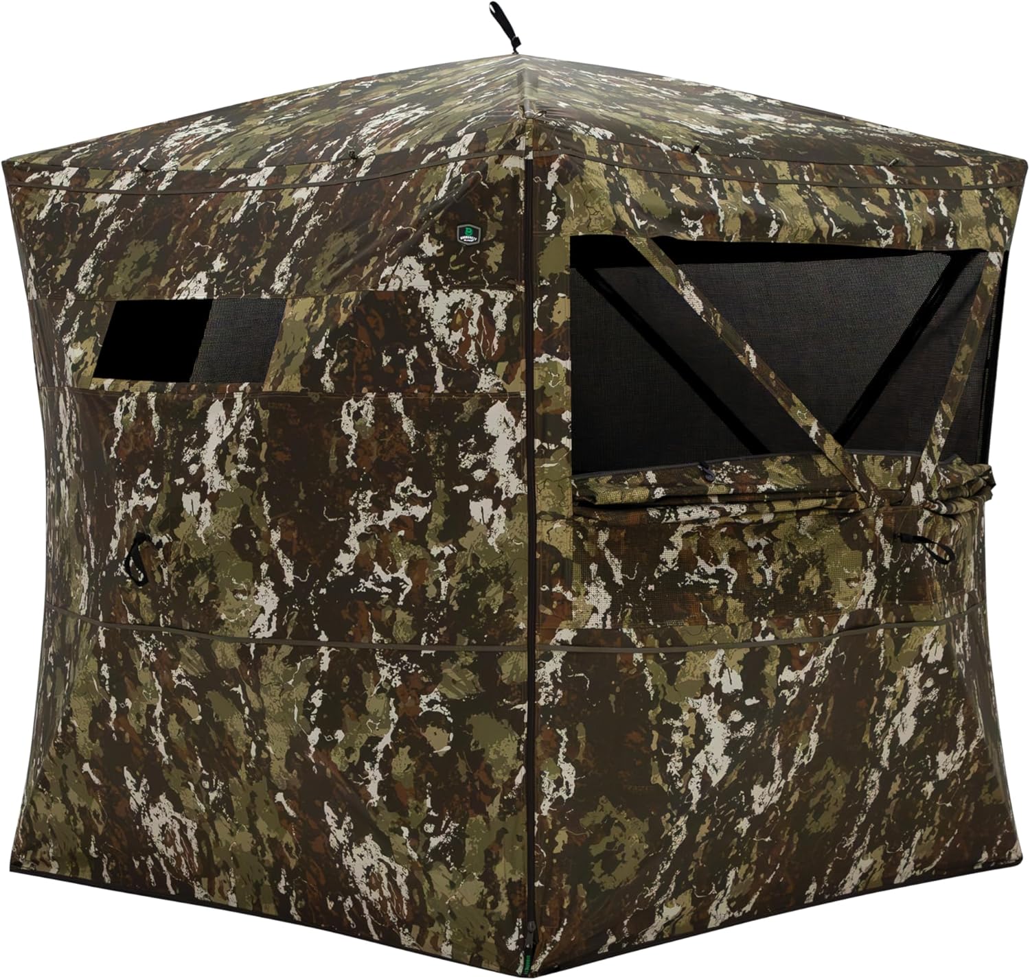 Barronett Blinds® Overwatch, Portable Hunting Blind, View-Through Mesh, Silent Shooting Windows, Crater™ Harvest, 75” x 88” x 88”, VR400CH