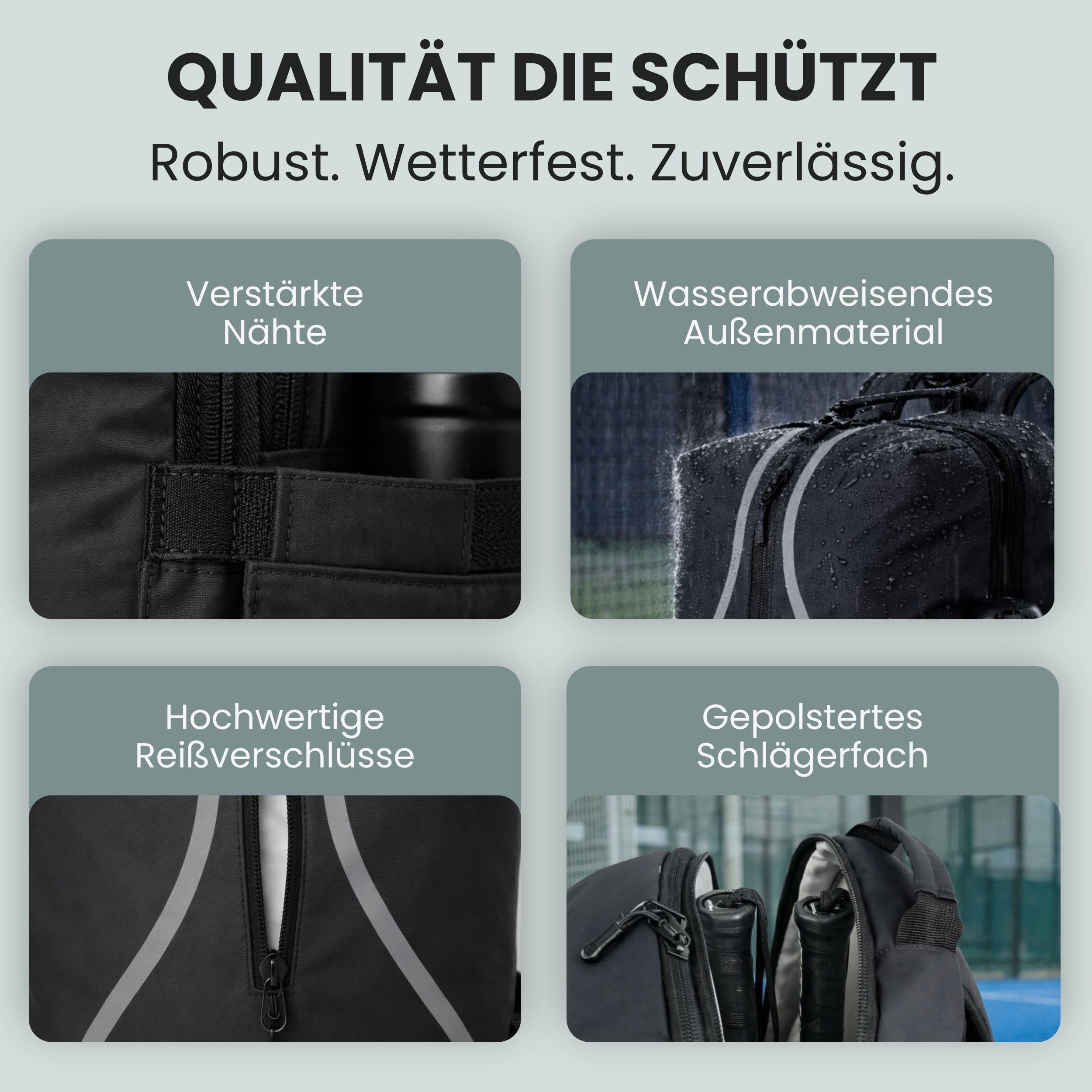 Otaro Padel Rucksack mit Schuhfach, Schlägerfach & Laptopfach | 35L | Padel Tasche für 2 Schläger, Kleidung & Zubehör | Belüftet, Gepolstert & Stylisch | Tennistasche für Herren & Damen