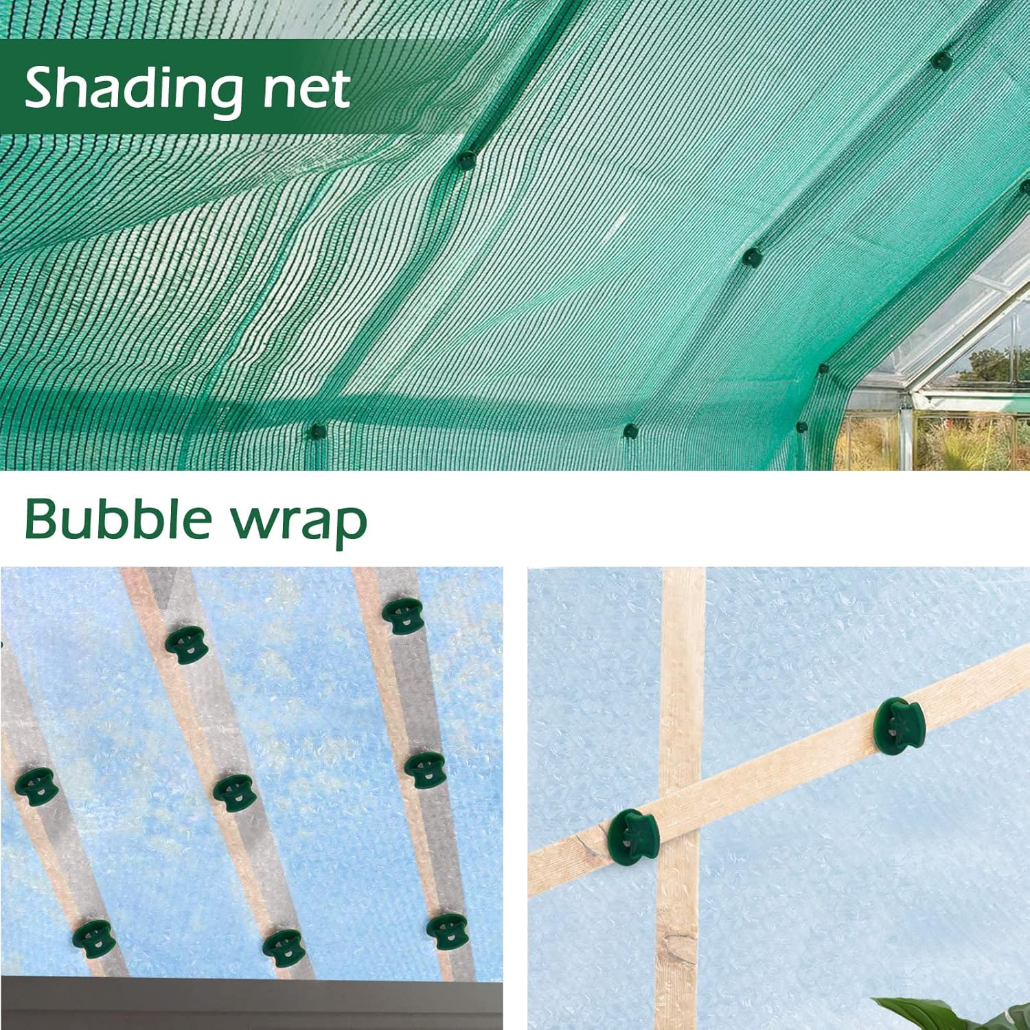 200 PCS Greenhouse Netting Clips Greenhouse Fixing Clips Plastic