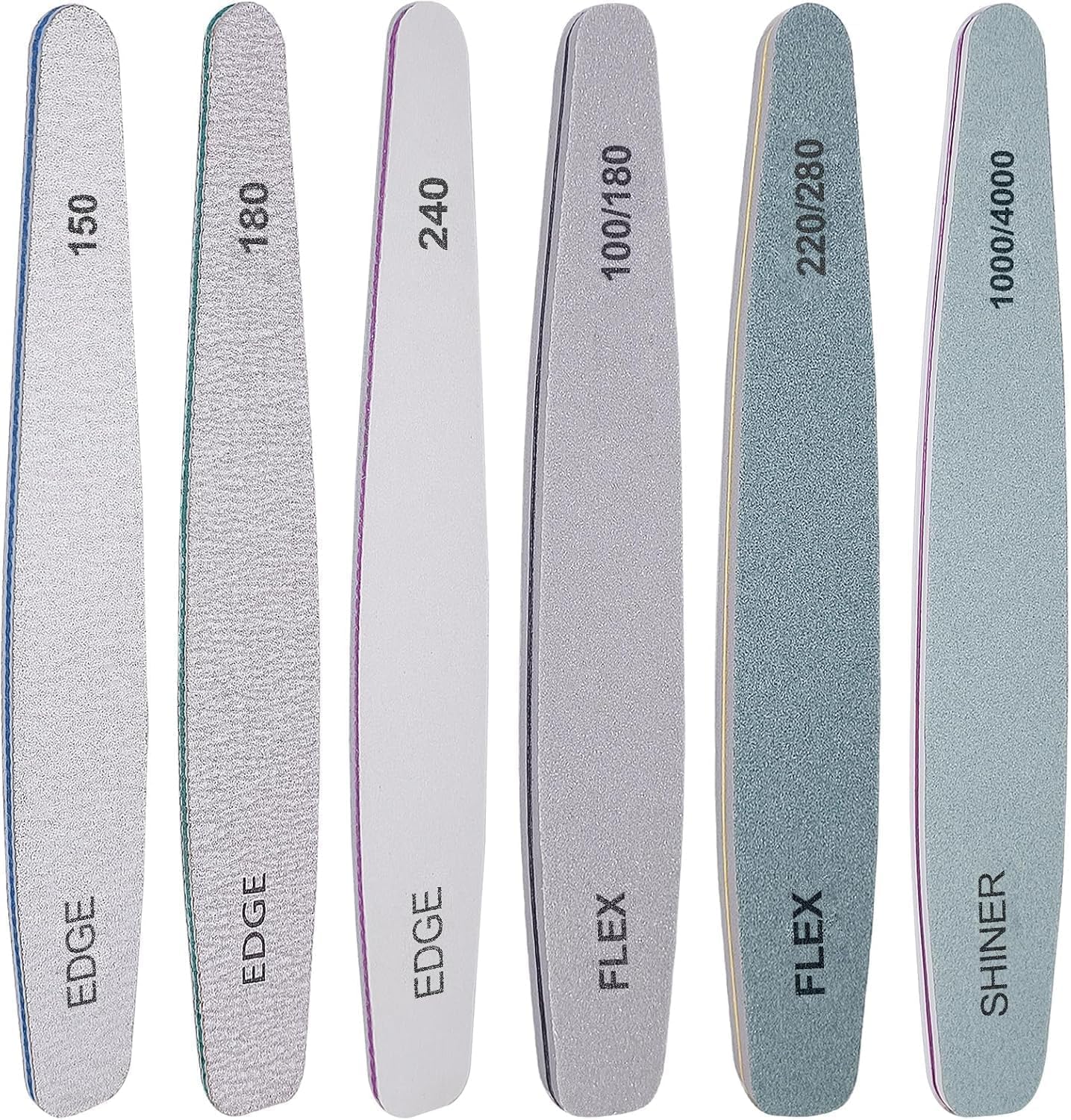 Professional Nail File and Buffer Set, Multiple Grits – Double-Sided Emery Boards for Natural & Acrylic Nails, Nail Buffer Blocks for Shaping, Smoothing, Polishing & Manicure Pedicure-image-22