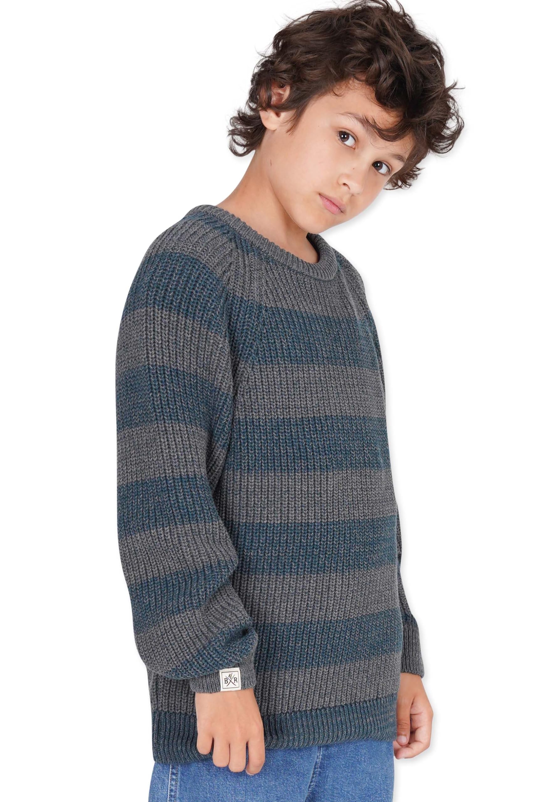 Band of Rascals Kinder Strickpullover Striped Rib aus Bio-Baumwolle