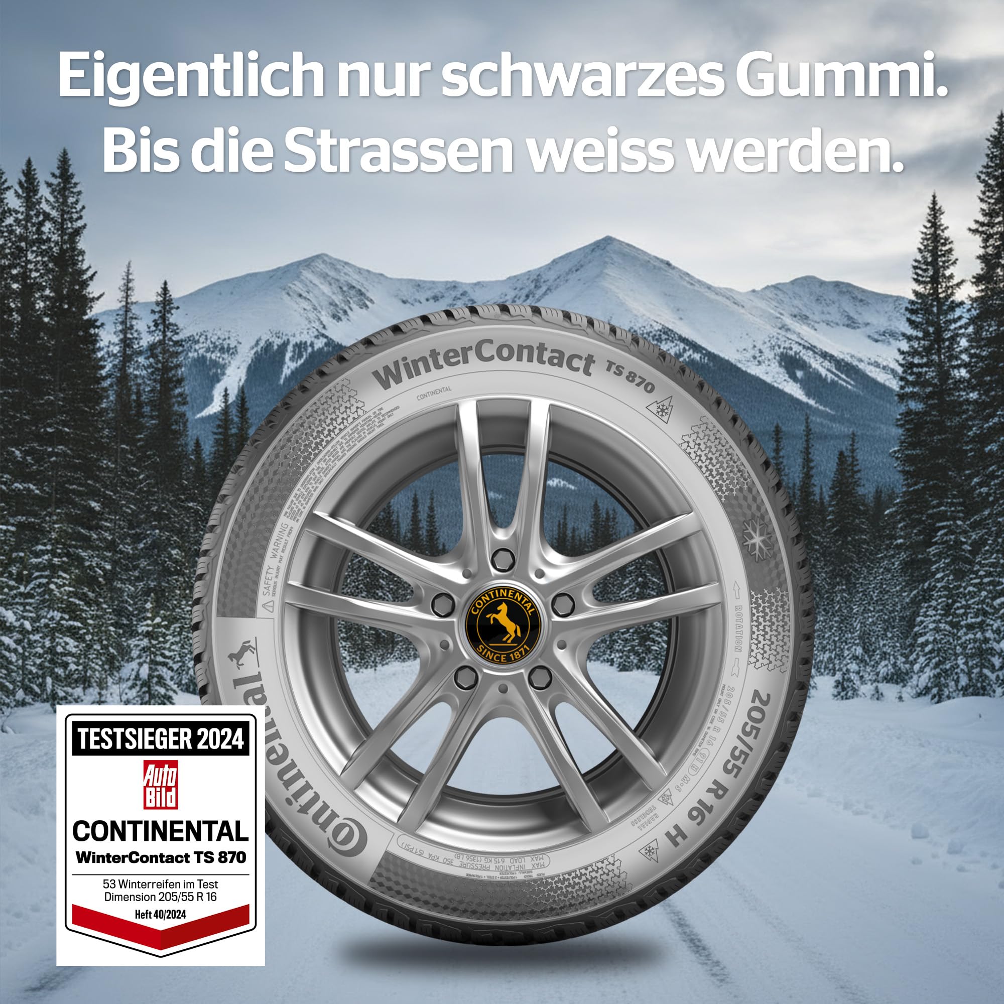 CONTINENTAL - WinterContact TS 870-225/50 R 17-98V/C/B/70dB - Winterreifen