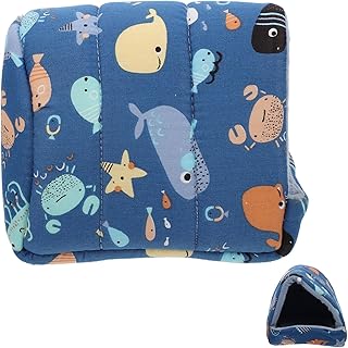 Kichvoe 小動物用ベッド ウサギの洞窟 ハリネズミの巣 寒冷期対応の保温ケージアクセサリー 多用途設置可能な寝床 リラックスと休息空間