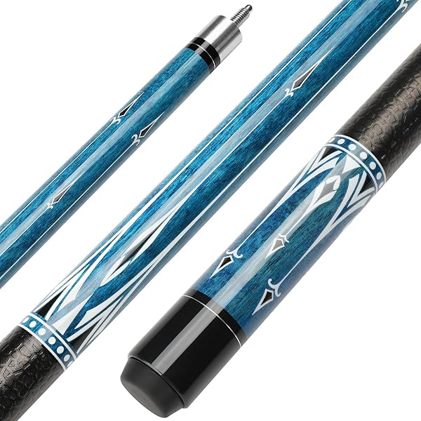 Queue de Billard, 58 Pouces 19 Oz Pool Cue Stick Bâtons de Billard en Bois Dur de Pointes de 13 mm pour Joueur Professionnel de Billard - 1