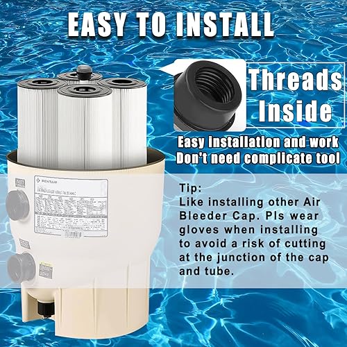 Miniatura 5 de Tapa de pantalla de repuesto para Pentair 190106Z Rplcmt Screen Cap Pls Arbld, apto para Pentair EasyClean D.E. y Quad D.E Filtros Pentair Clean and