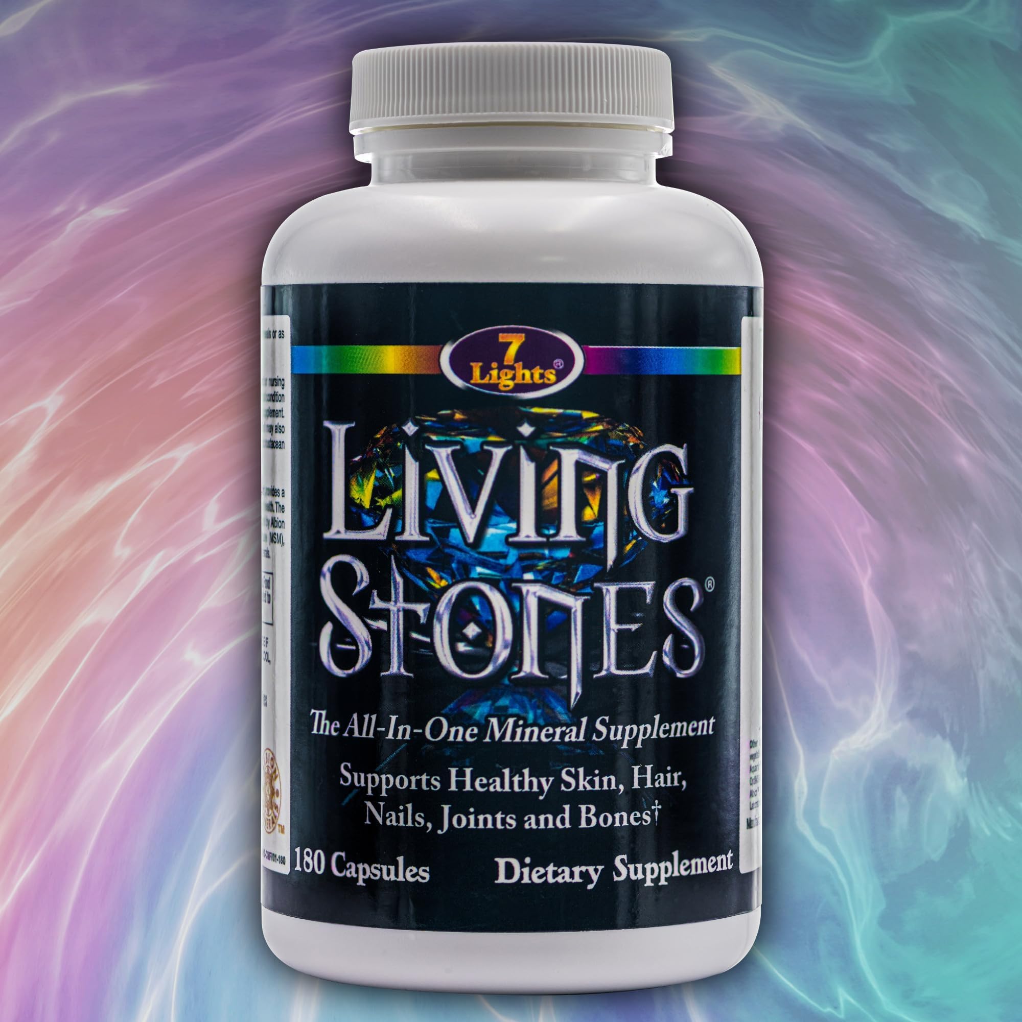 Living Stones, Complete Mineral Supplement with Zinc, Calcium, Magnesium, Selenium, Trace Minerals, No Added Iron, with MSM (Organic Sulfur) and Shilajit, Premium Absorption (30-Day Supply - 180 Caps)