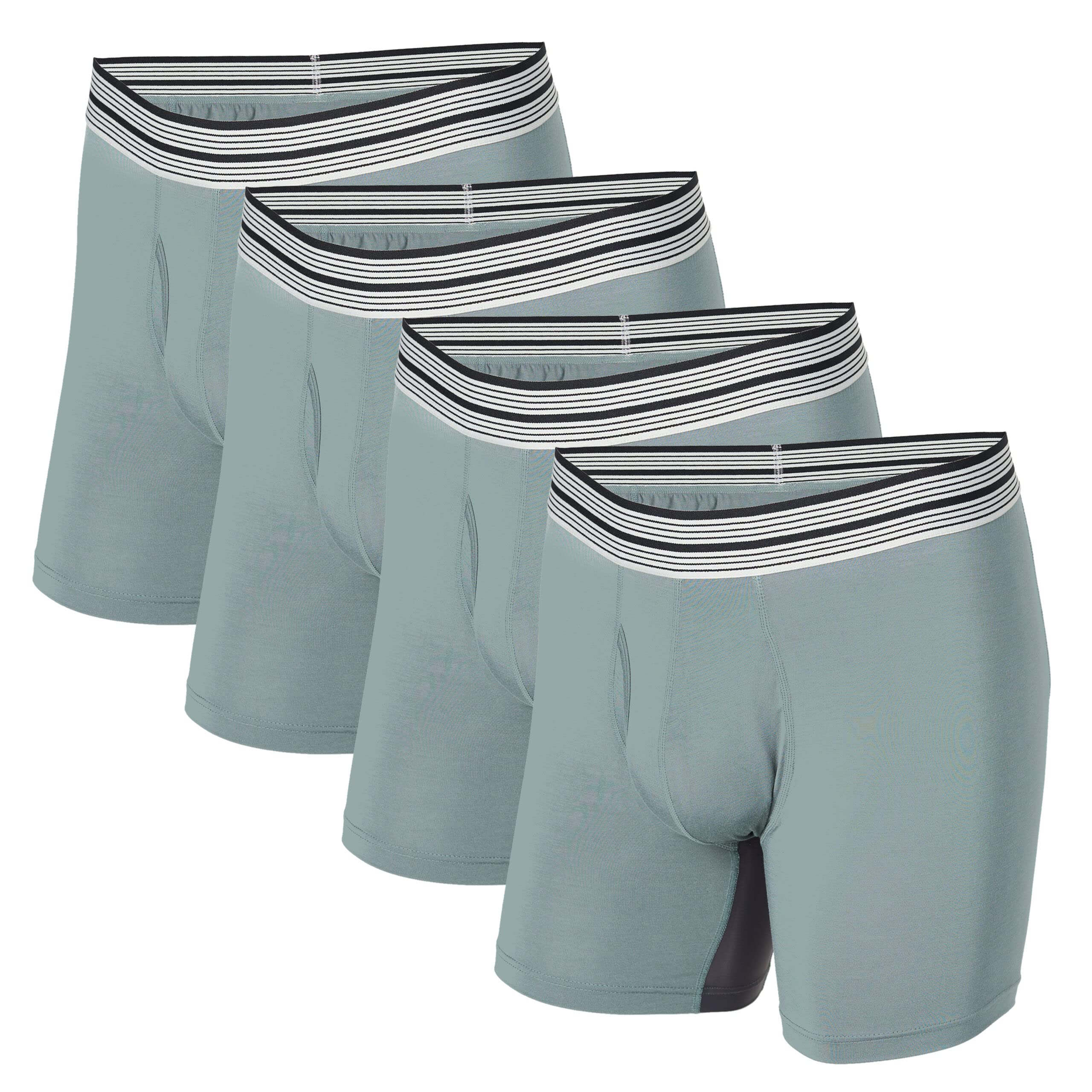 Mr Davis Mens 4 Pack Standard Cut Boxer Brief Underwear