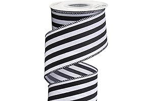 Black and White Christmas Tree Ribbon