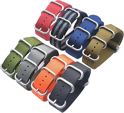 Miniatura 2 de ArtStyle Watch Band with 15mm Thickness Quality Nylon Strap and Heavy Duty Brushed Buckle