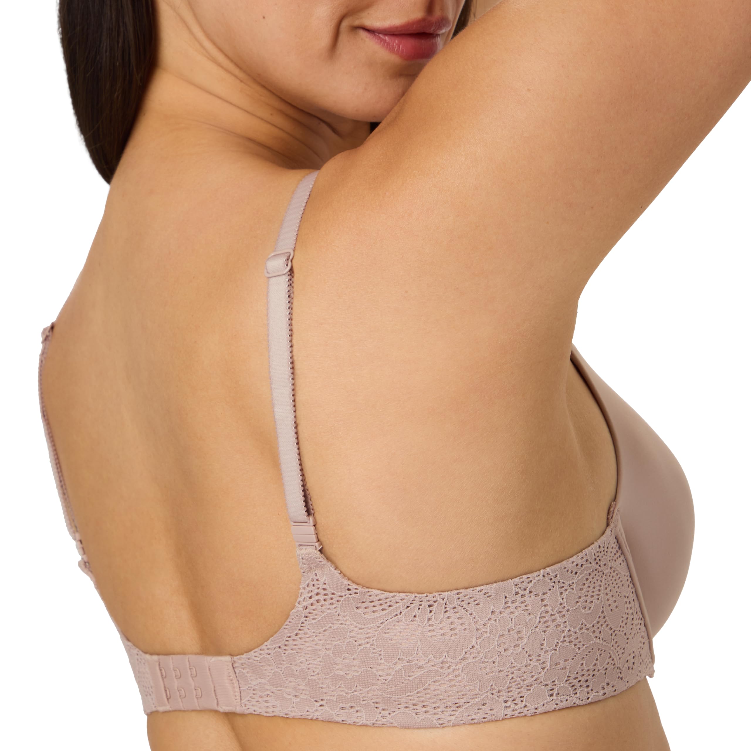 Maidenform Women's Custom Lift, One Fab Fit Underwire, Convertible Straps, Full Coverage Bra, Evening Blush
