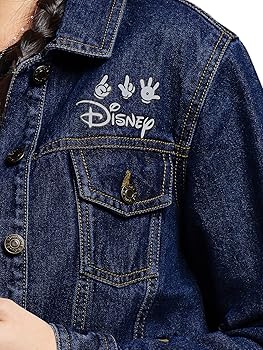 Buy The Souled Store Women Official Disney Navy Blue Printed Denim