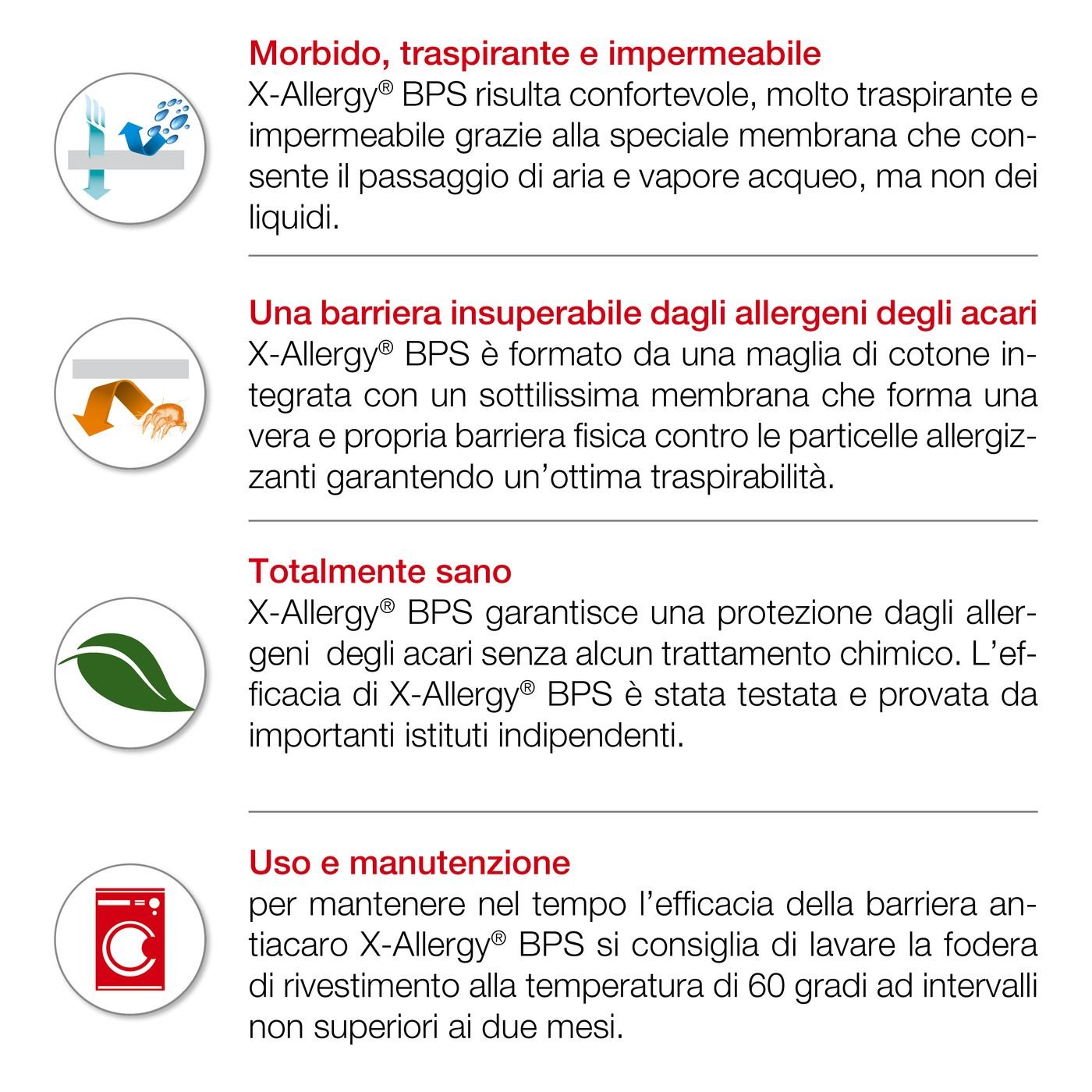 Bed Protect System: Set Antiacaro per Letto Matrimoniale Coprimaterasso cm. 195x165x20 Cotone/Barriera impermabile e Traspirante + 2 Copricuscini cm 80x50 + Additvo Antiacaro per Bucato