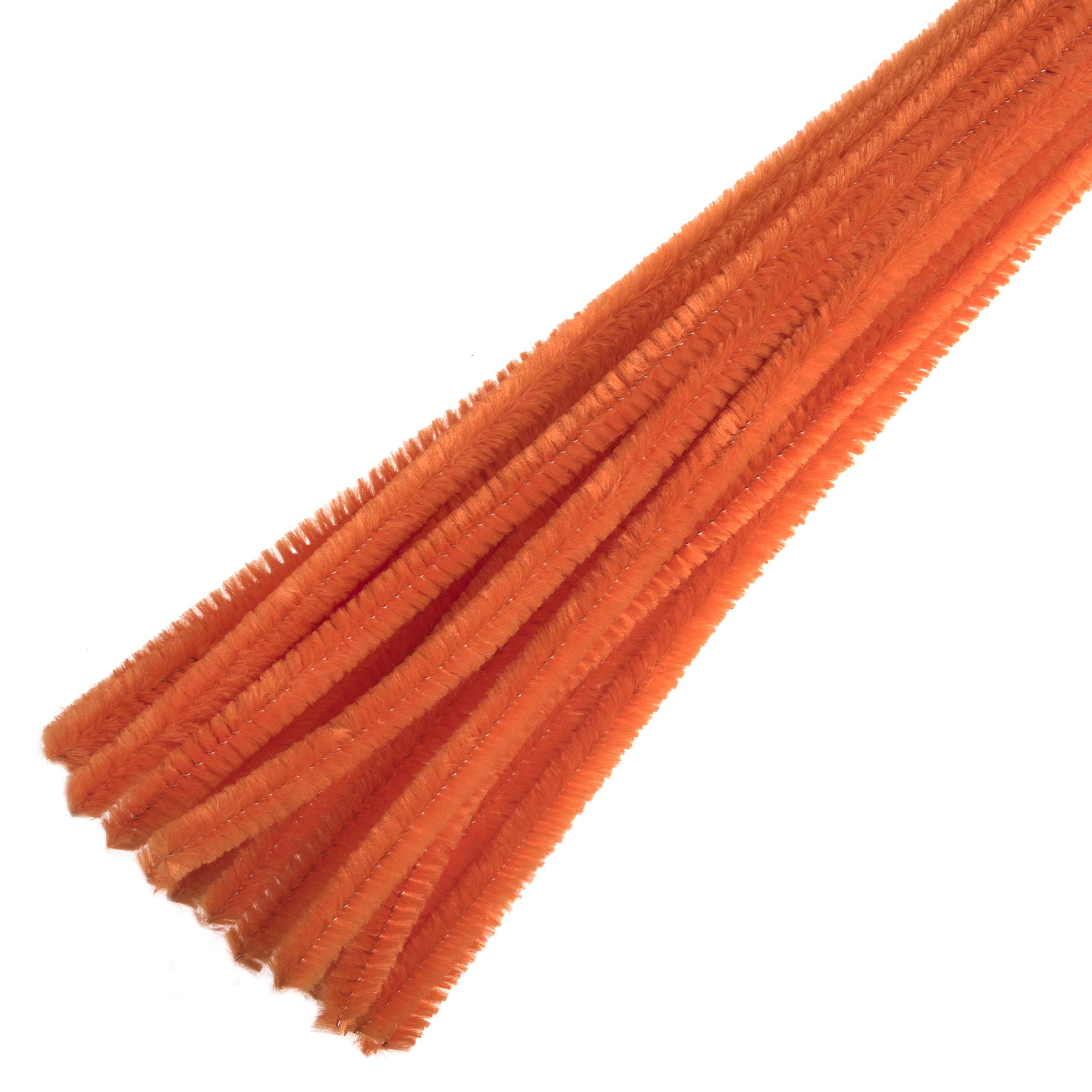 Trimits Craft Synthetic Chenille Stem Pipe Cleaners, 30cm x 12mm, Orange