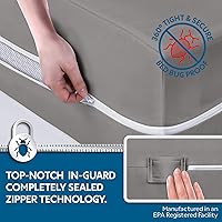 Vista 2 de Guardmax Funda de colchón de punto con cremallera, tamaño Queen, impermeable y a prueba de chinches, ropa de cama cómoda, suave y silenciosa