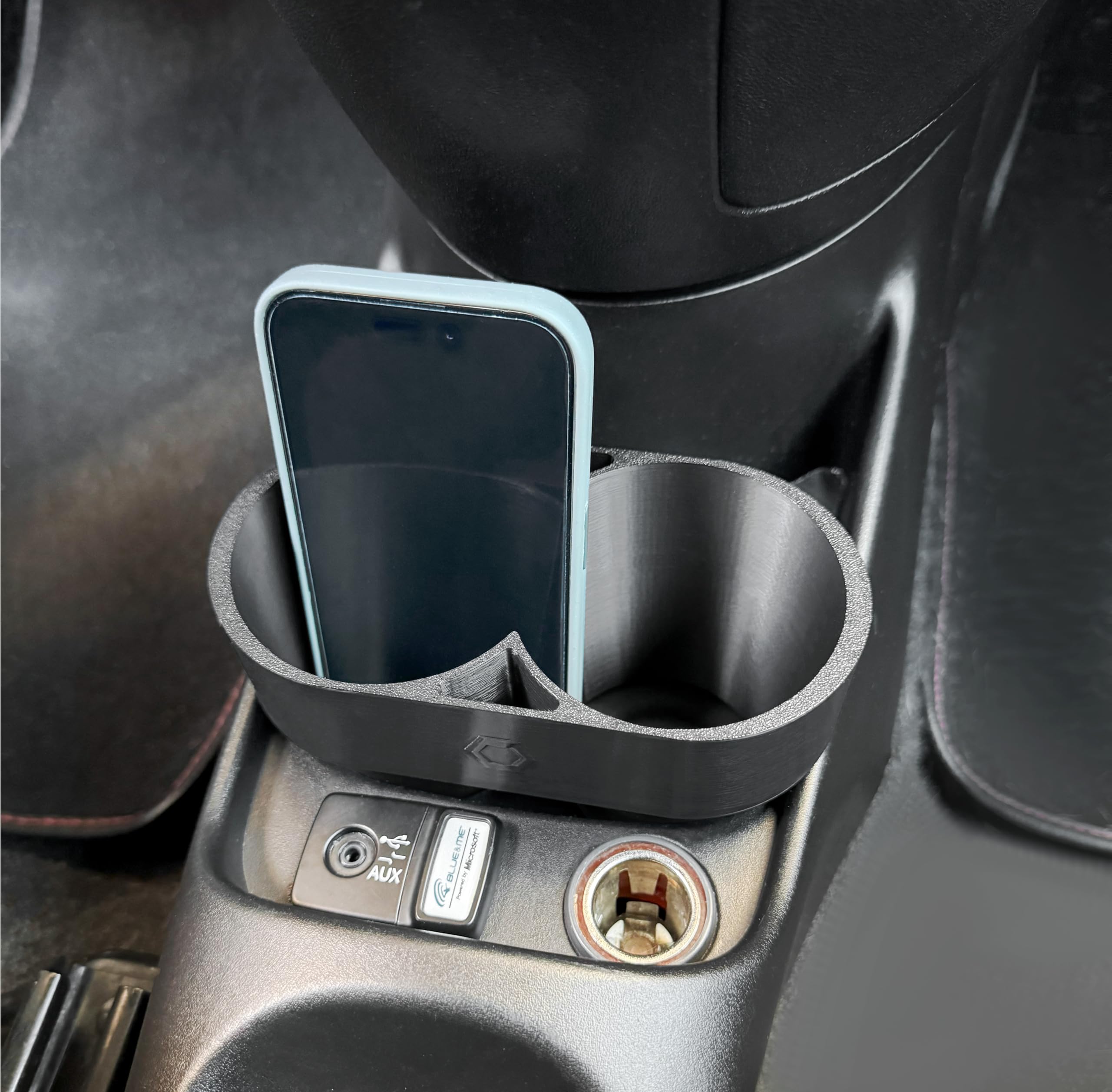 Soporte de extensión para Abarth 500/595 y Fiat 500, solución anticaídas y soporte para smartphone, soporte extendido para bebidas, organizador de 500 artículos