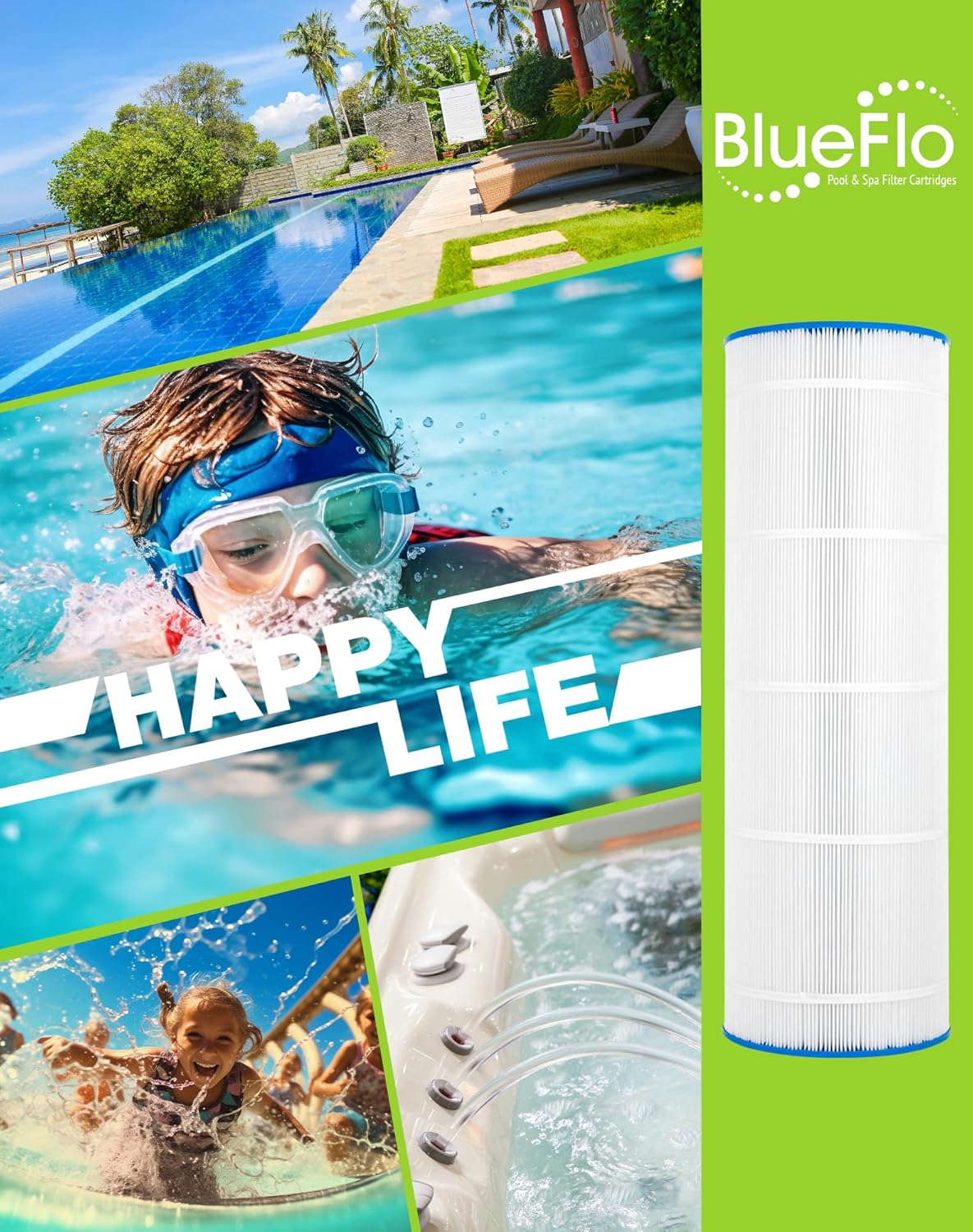 PAP150 Pool Filter Replaces Unicel C-9415, Filbur FC-0687, Pentair CC150, CCRP150, R173216, 59054300, 160317, 160355, 160352, 31-1/8” x 10-1/16”