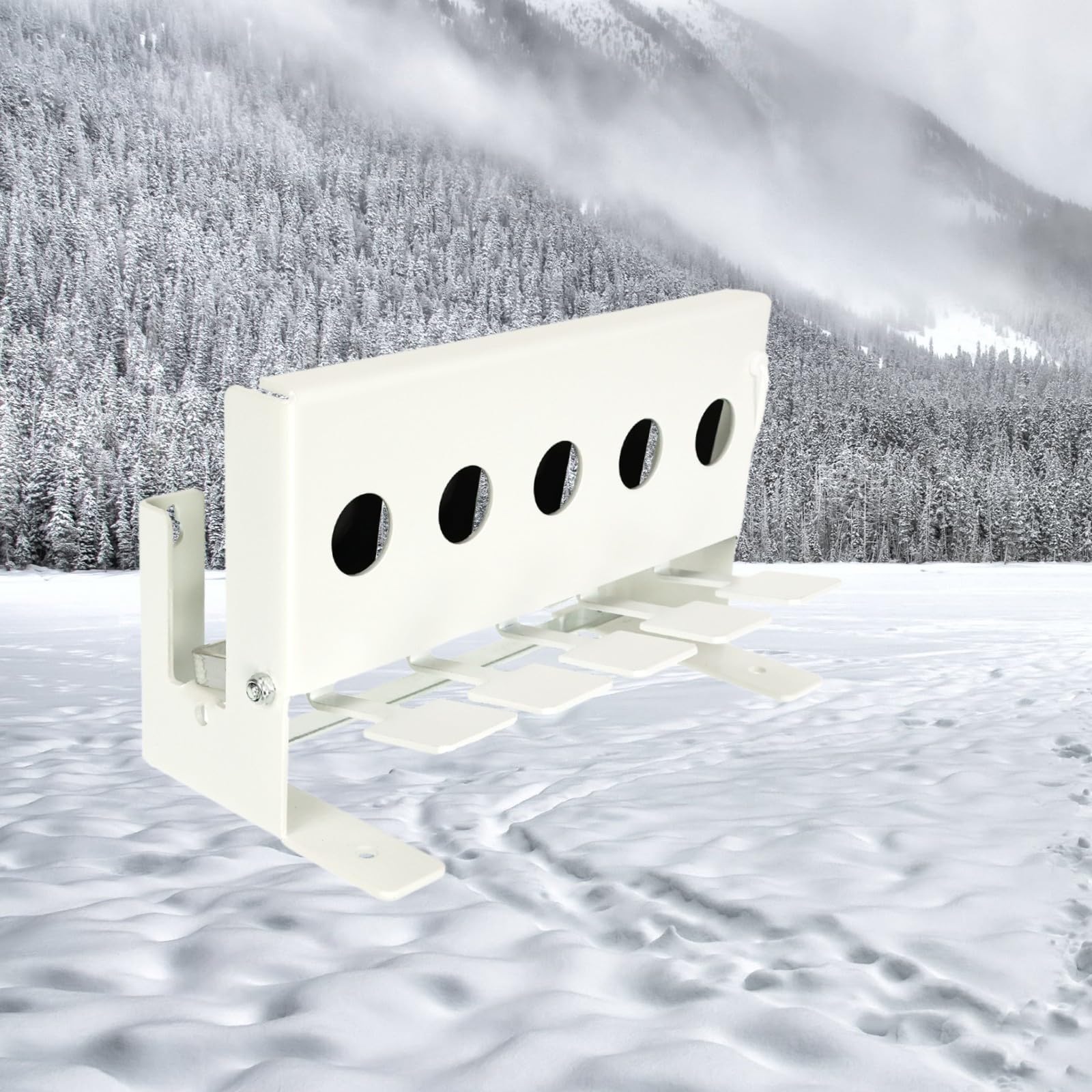 OpTacs - Biathlon Anlage/Schießstand - 5 Löcher Zielscheibe Kugelfang für Luftgewehr und Luftpistole Airsoft Schießanlage Ziel Schießscheibe Fangkasten