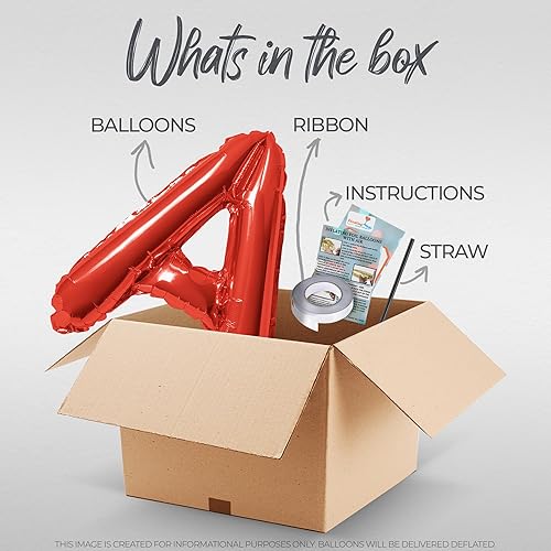 Miniatura 9 de PISCES BABY - Globos de letras del alfabeto de 16 pulgadas, globos de aluminio de Mylar para fiesta de cumpleaños de febrero o marzo (blanco)