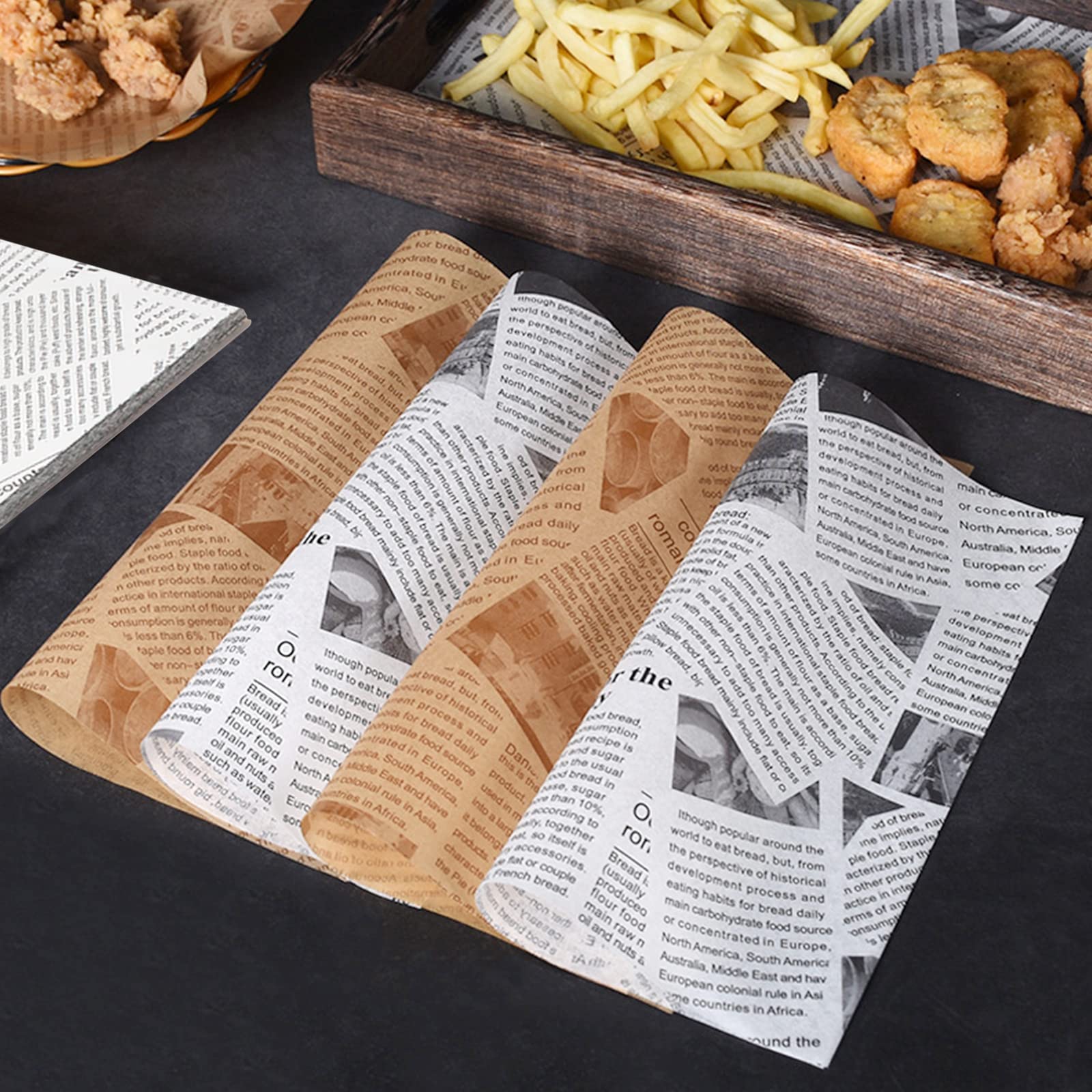 Parchment Paper, 200 Pcs Wax Baking Paper Deli Paper Sheets, Sandwich Wrapping Paper, Greaseproof Non-Stick Packaging Paper for Picnic, Party, Restaurants (20 * 20cm)