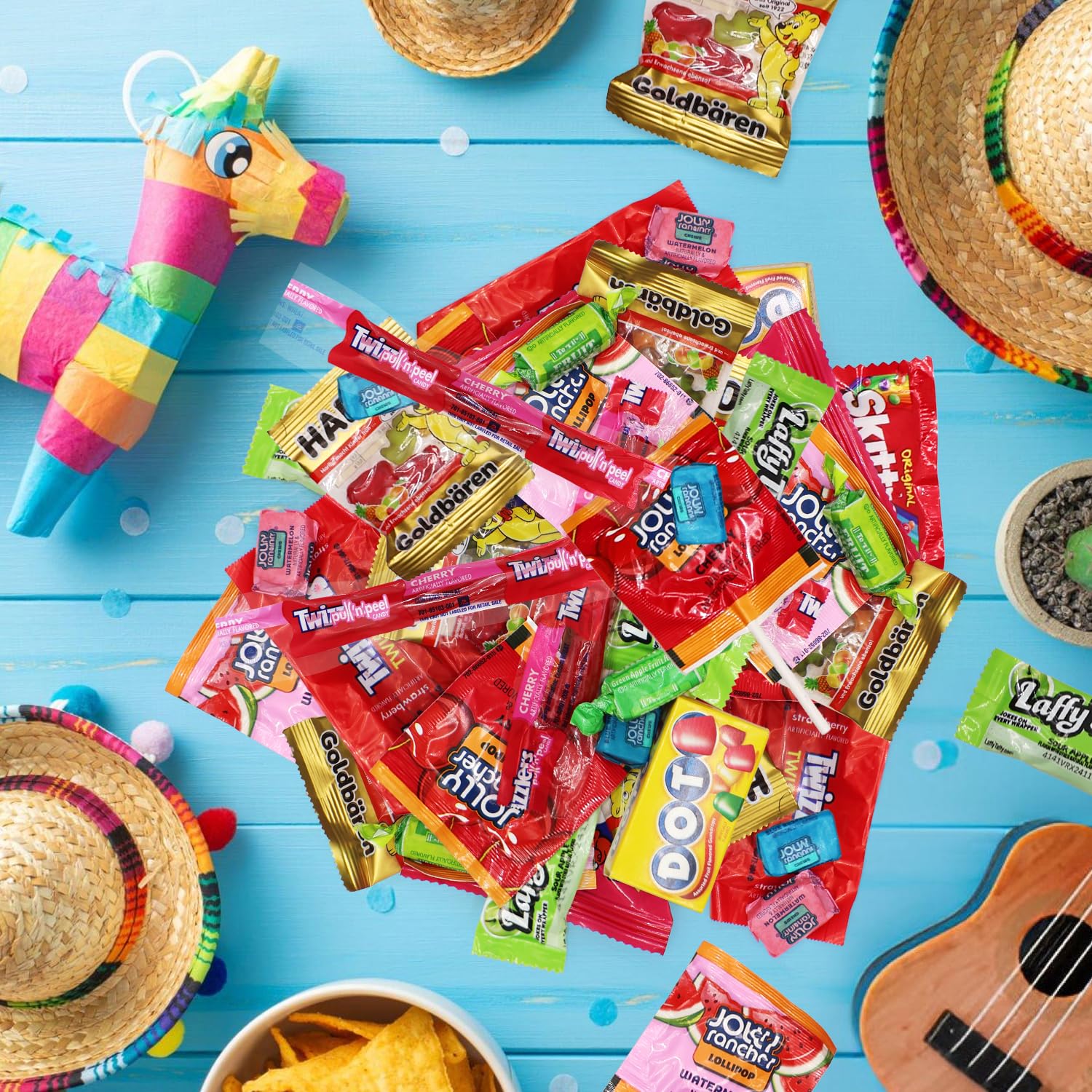 Bulk Assorted Candy Mix Individually Wrapped - 3 lb Candies Variety Pack For Pinara Fillers, Candy Favors, School Snacks & Office Treats