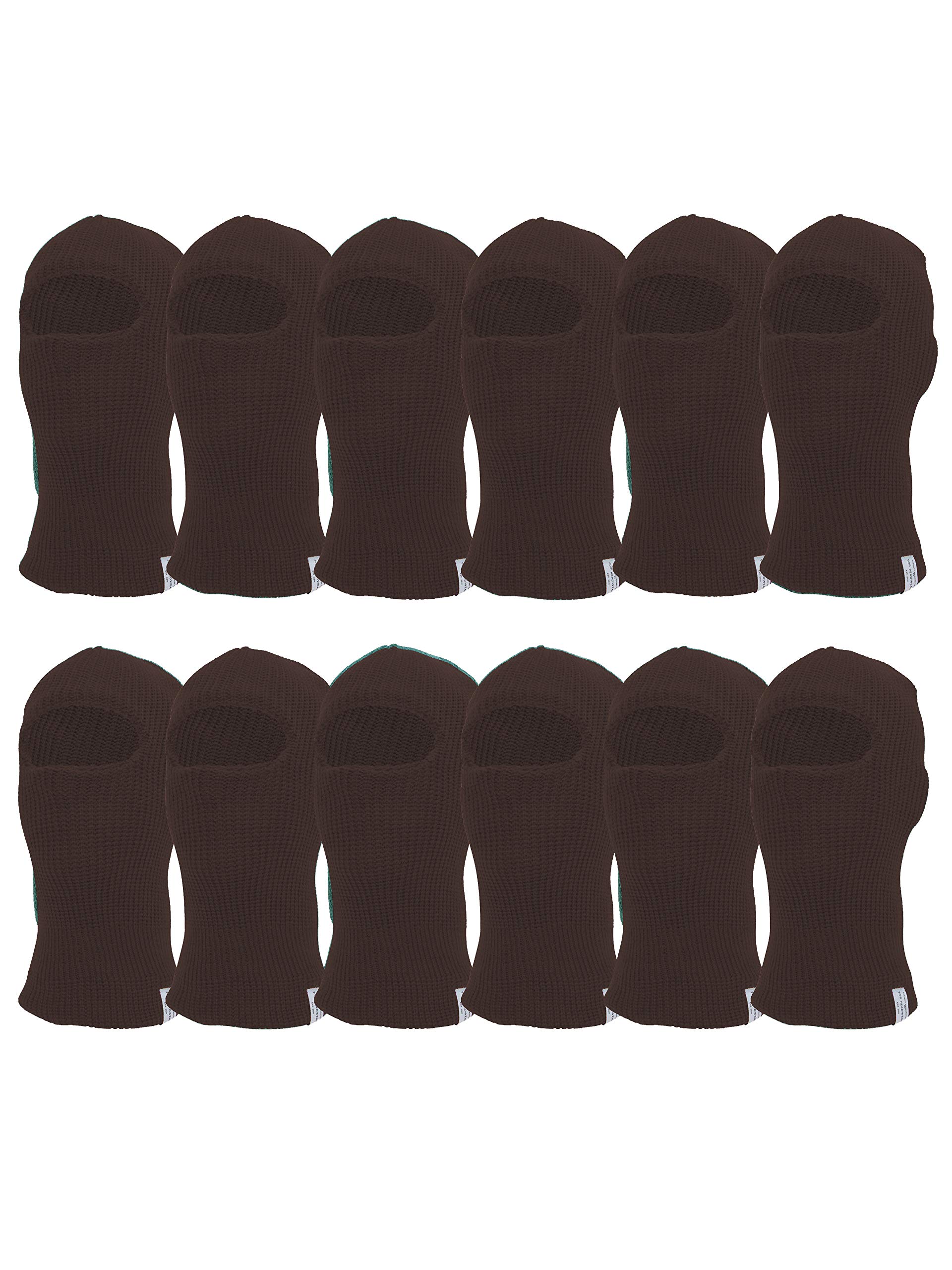 TOP HEADWEAR 12 Pack Face Ski Mask 1 Hole Balaclava