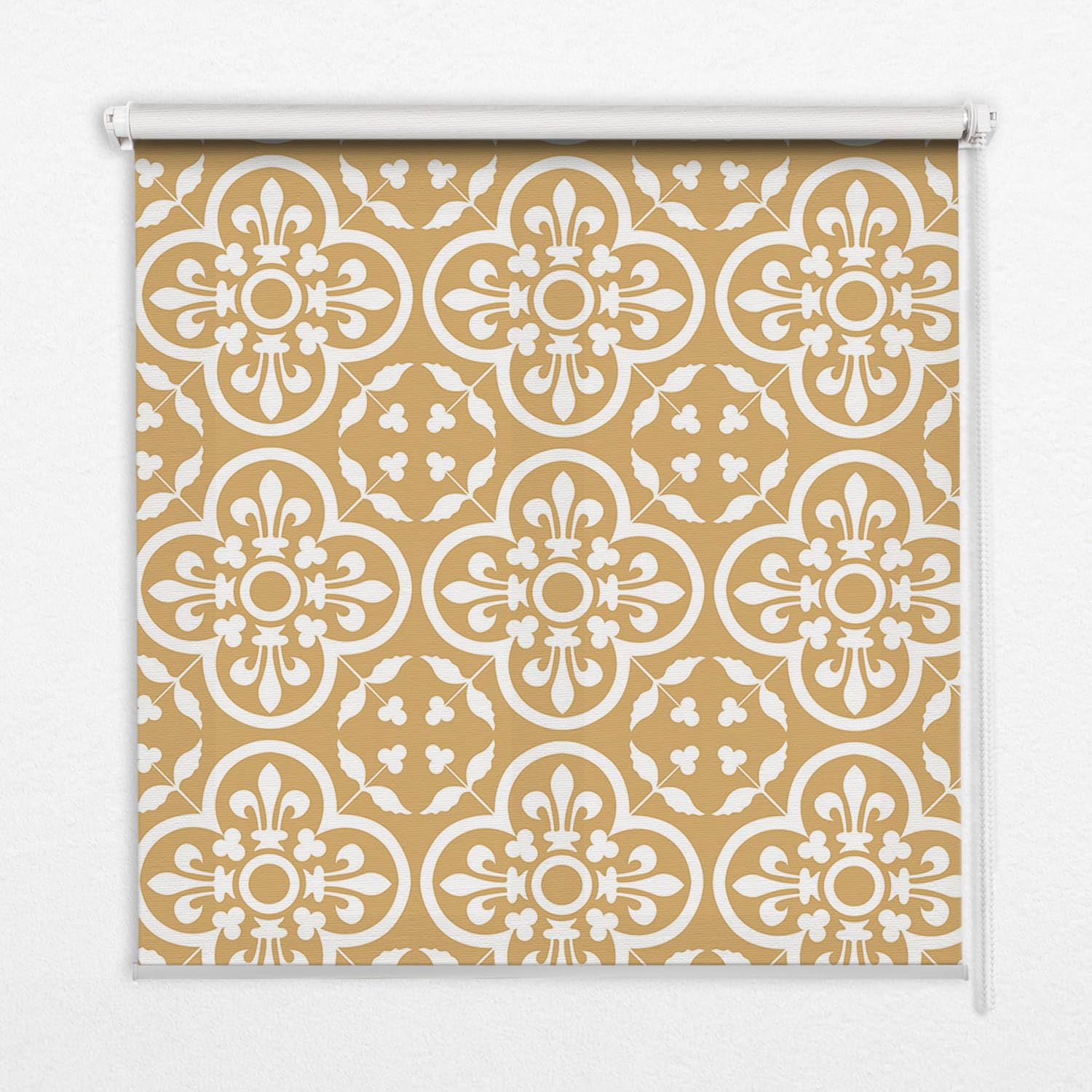 Store enrouleur occultante 60x180cm sans perçage au motif carreaux de ciment