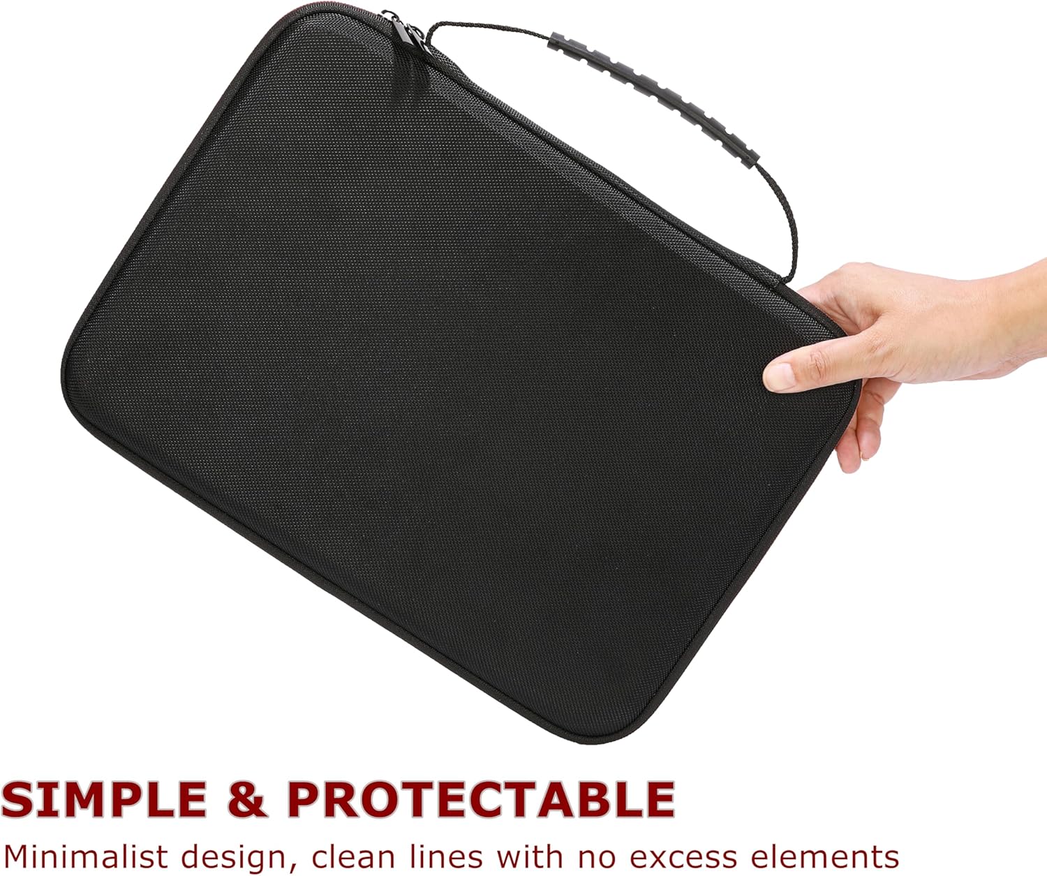 Ginsco 2025 New Laptop Case for MacBook Air 13-inch, Hard Shell Laptop Case Computer Sleeve Bag with Protective Padings, Travel Carrying Case with Ergonomic Handle Back Luggage Strap