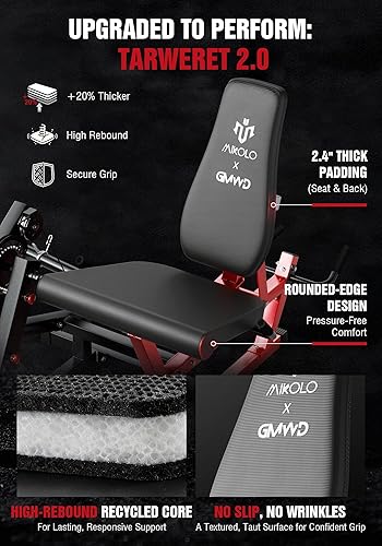 Miniatura 4 de Mikolo Leg Extension and Curl Machine, Adjustable Leg Curl Machine, Seated Leg Extension and Lying Curl Machine for Home Gym, Leg Workout Equipment