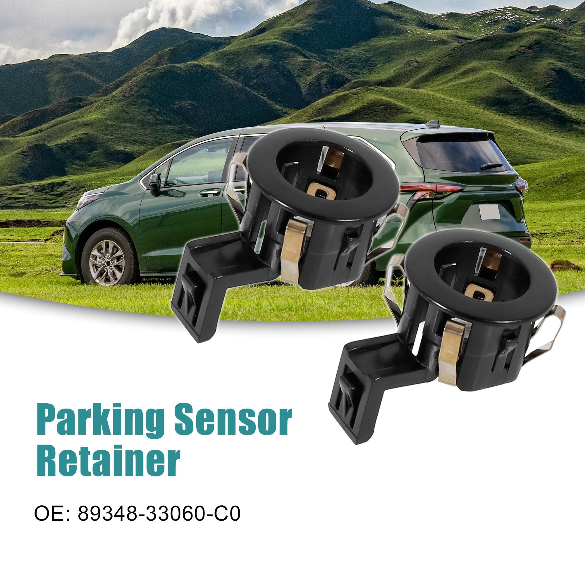 ACROPIX 89348-33060-C0 Car Rear Bumper Parking Sensor Retainer Holder Fit for Toyota Sienna 2 Pcs