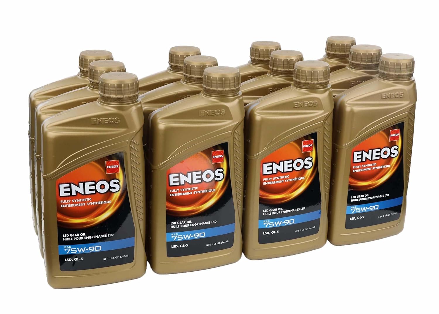 ENEOS 3094-301 Gear Oil LSD 75W-90, 1 Quart, 12 Pack
