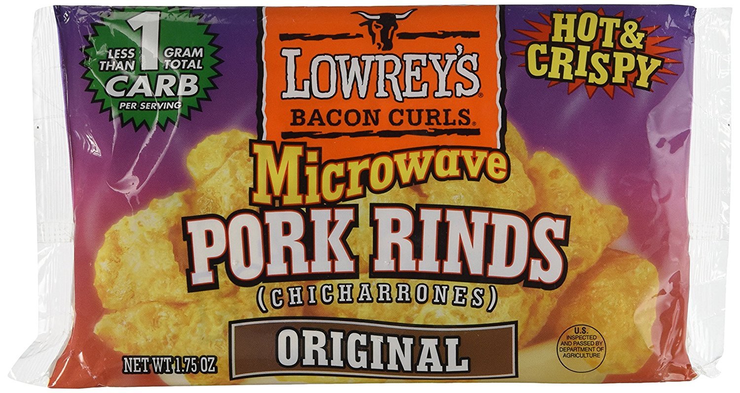 Lowrey's Bacon Curls Microwave Pork Rinds (Chicharrones), Original, 1.75 Ounce