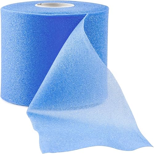 Cannon Sports Cinta de espuma atlética de 30 yardas para tobillos, muñecas, rodillas, codos y cabello (azul)