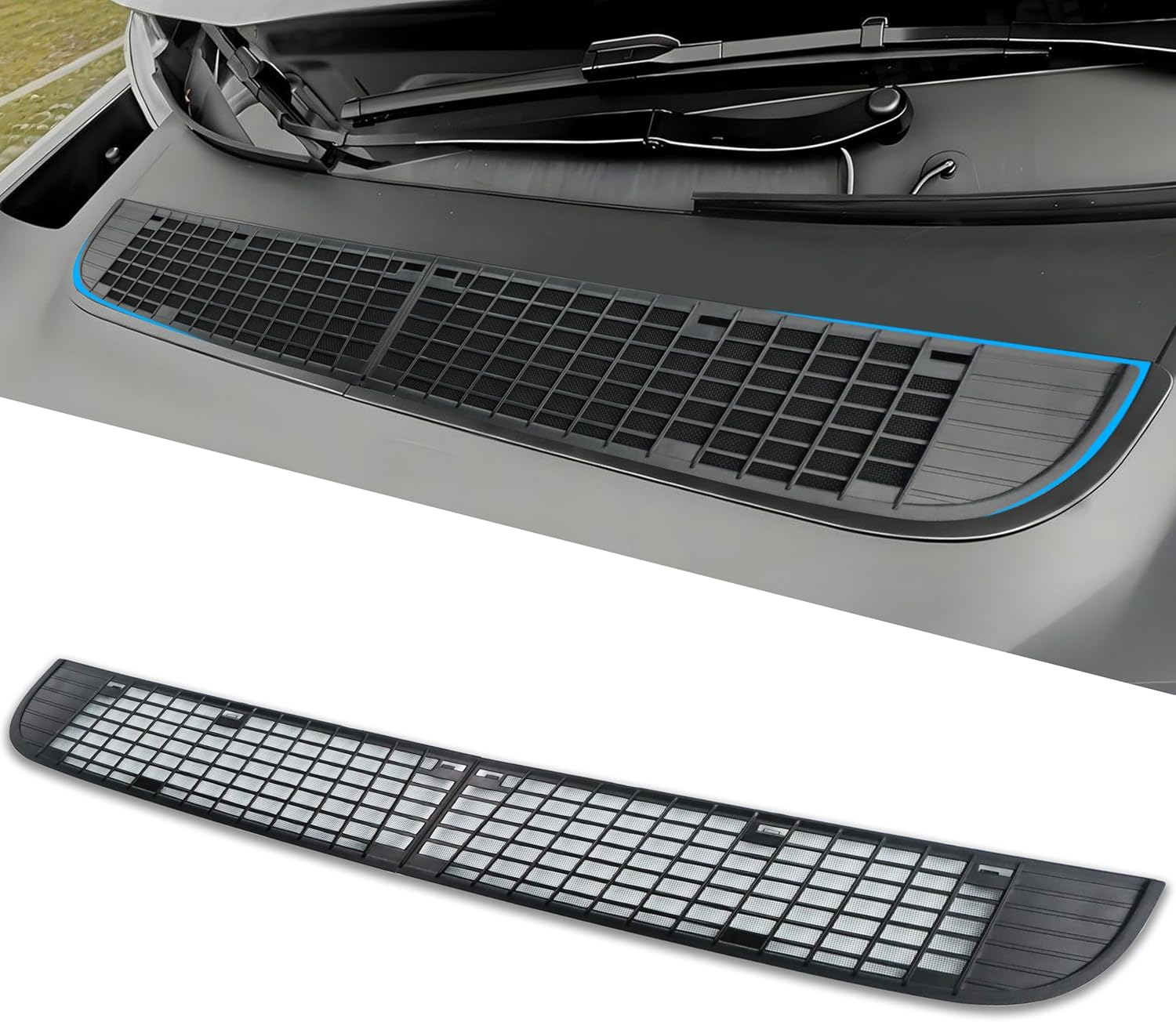 Air Intake Vent Grille Cover Compatiable with Tes-la Model Y Juniper 2025 2026 (Not for 2020-2024 Model Y), Air Vent Cover Air Conditioning Grille Grid Mesh Inlet Guard