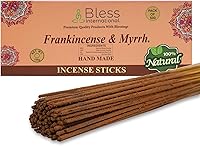 Vista 89 de Bless International - Varitas de incienso 100% natural, hechas a mano, sumergidas a mano, aromas de olíbano y mirra, libres de químicos orgánicos