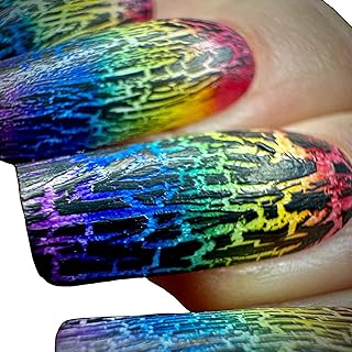 Shattered Dreams Black Crackle Nail Polish Topper 15ml/.5oz, Non-Gel, 10-Free, Quick Dry, Self-Leveling