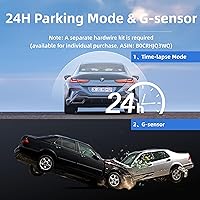 Vista 5 de Miofive Car Camera 4K Resolution, WiFi, Bluetooth, GPS Dash Cam, 3-Inch IPS Screen, Night Vision, Loop Recording, HDR, App Control, and Supports up